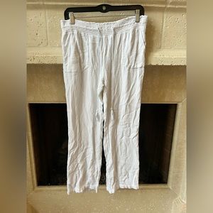White cover up pants
